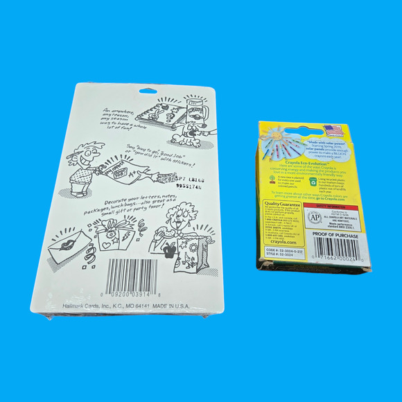 Vintage Stickers & 1997 Hallmark Gallagher Goat Plush Crayola Storybook Friends - Picture 5 of 15